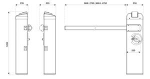 EVA.5 Road barriers & car park saver technical drawing
