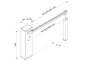 LADY Road barriers & car park saver TECHNICAL DRAWING