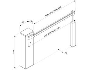 LADY.I Road barriers & car park saver technical drawing