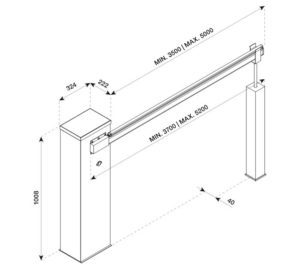 LADY5.I Road barriers & car park saver technical drawing