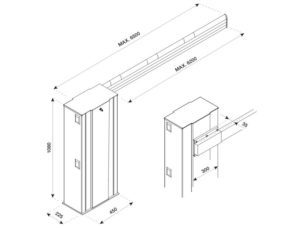 VE.650 Road barriers & car park saver technical drawing